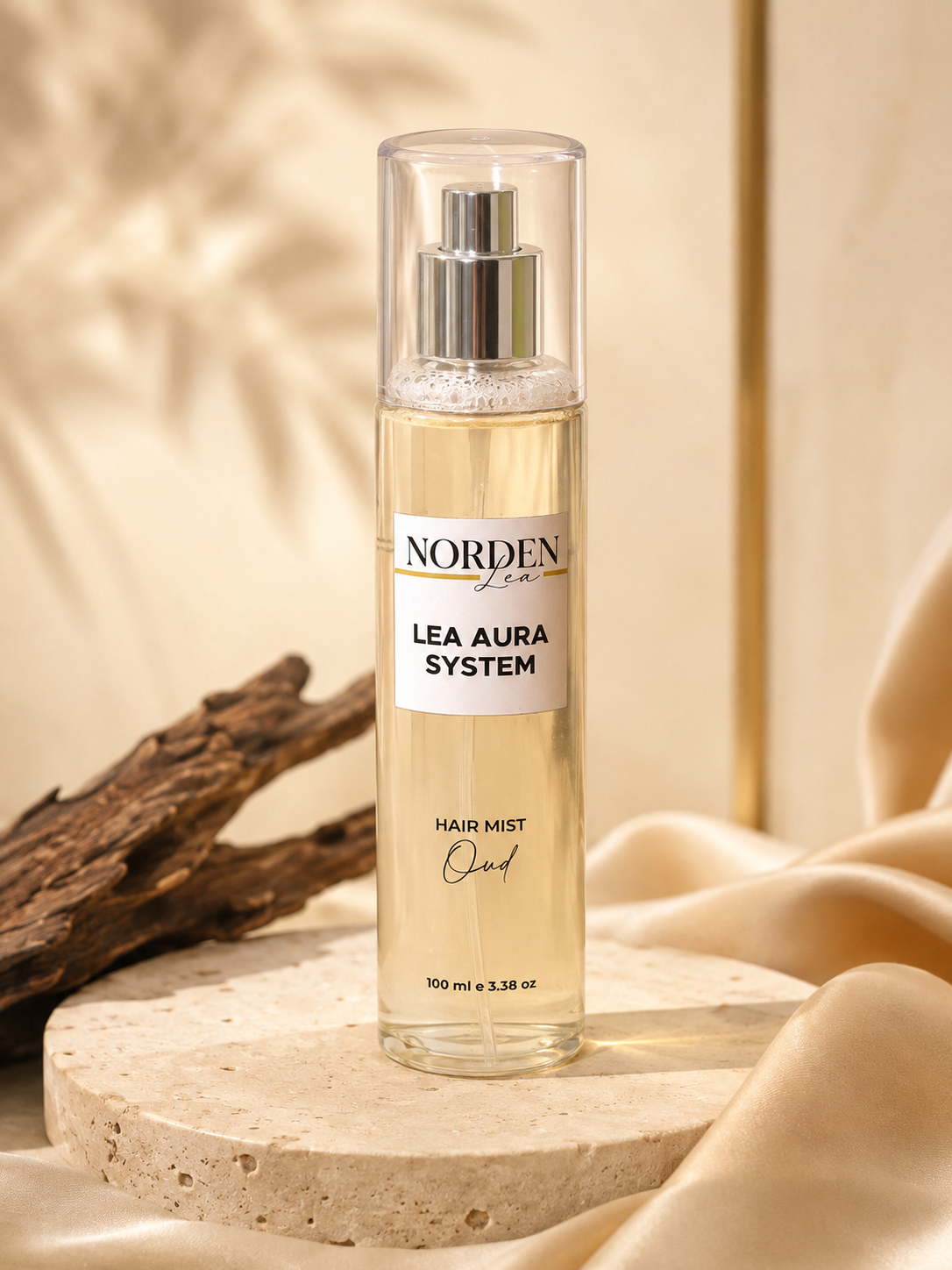 معطر الجسم بالعود من NORDENLEA سعة 250 مل على قاعدة حجرية بيج
