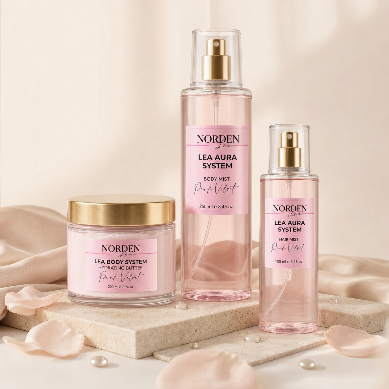 NORDENLEA Pink Velvet Signature Ritual Set